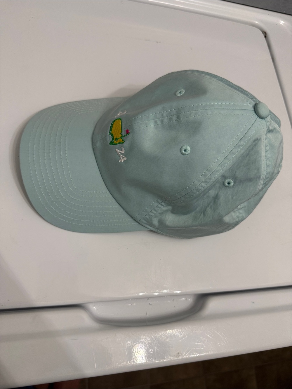 Masters Mint Green Cap with Yellow & Green Embroidered Logo - Picture 2 of 6